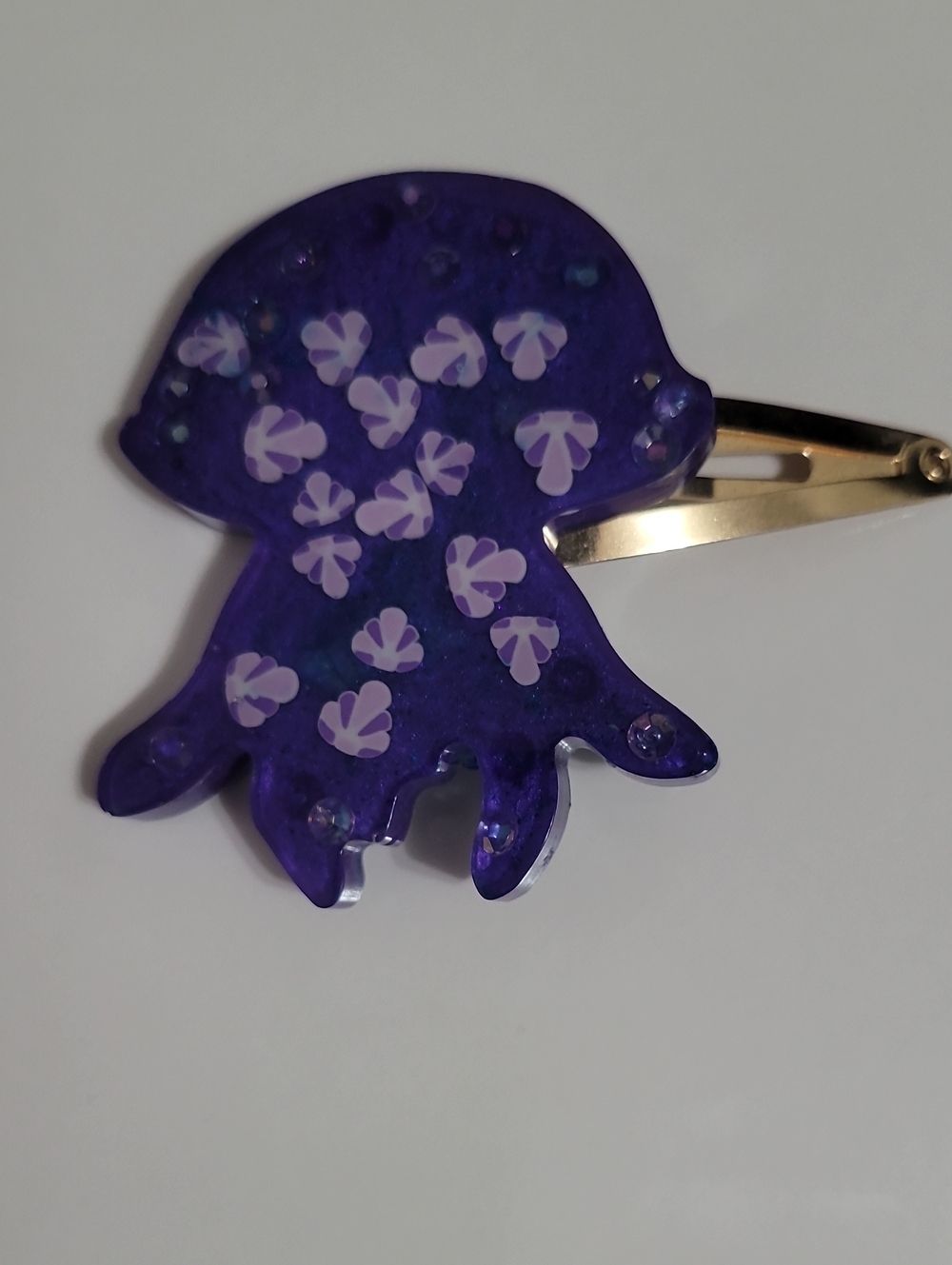 Purple Jellyfish Hair Clip - Women Accessories